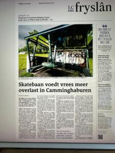 Krantenartikel Skatebaan Camminghaburen